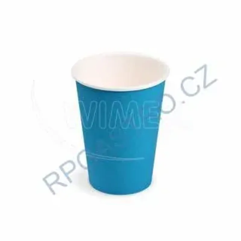 Papírové kelímky světle modré (PAP/PE) (Ø 74 mm), 240 ml [10 ks] (65397)