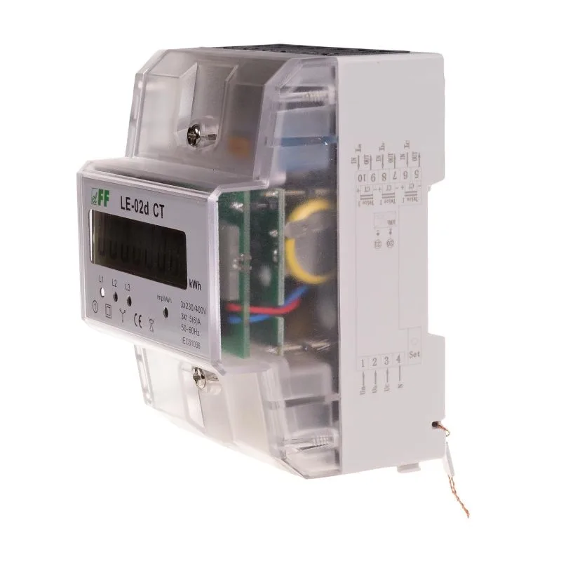 F&F Elektromer trojfázový polopriamy, 3x 230/400V, X/5A polopriame meranie LE-02d CT