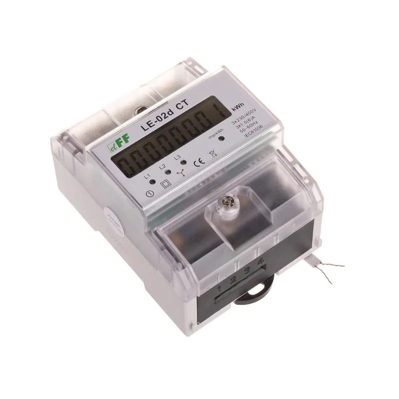 F&F Elektromer trojfázový polopriamy, 3x 230/400V, X/5A polopriame meranie LE-02d CT