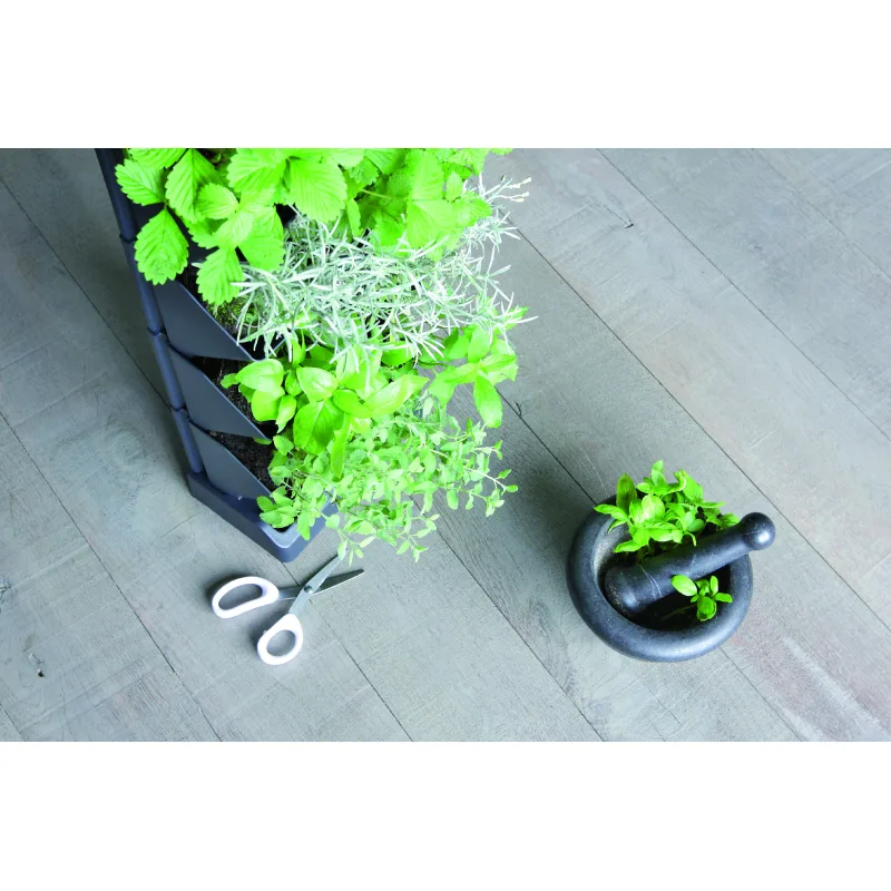 Prosperplast s.r.o. Kvetináč vertikálny s nožnicami na bylinky MINI CASCADE biely IO1W200-S449