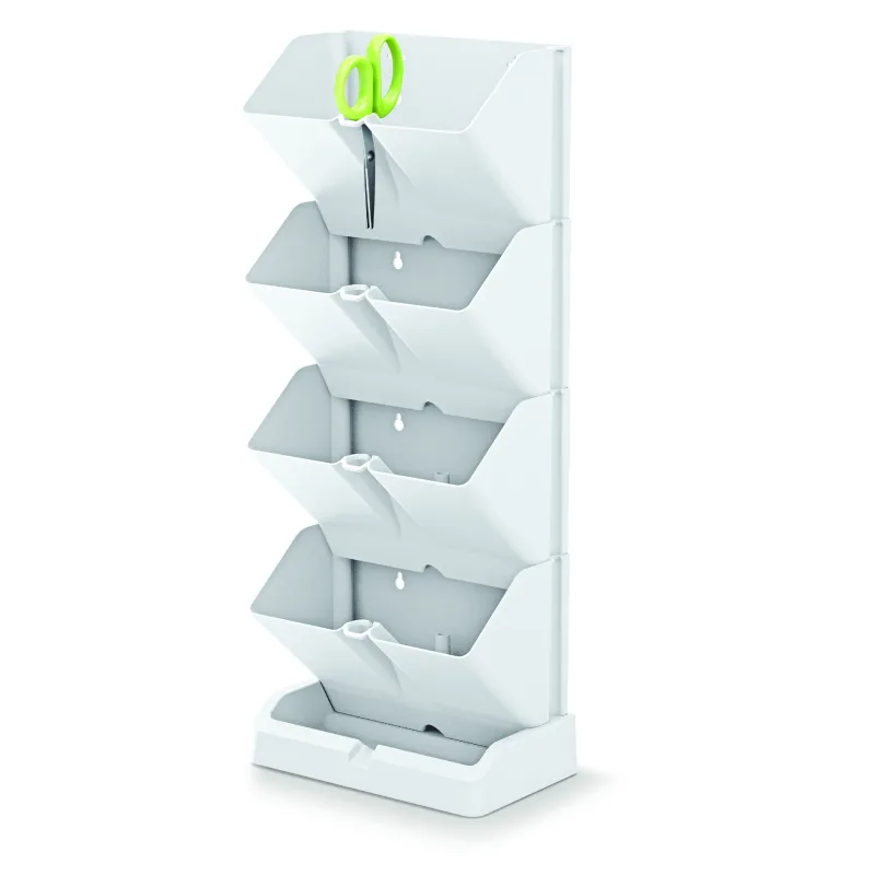 Prosperplast s.r.o. Kvetináč vertikálny s nožnicami na bylinky MINI CASCADE biely IO1W200-S449