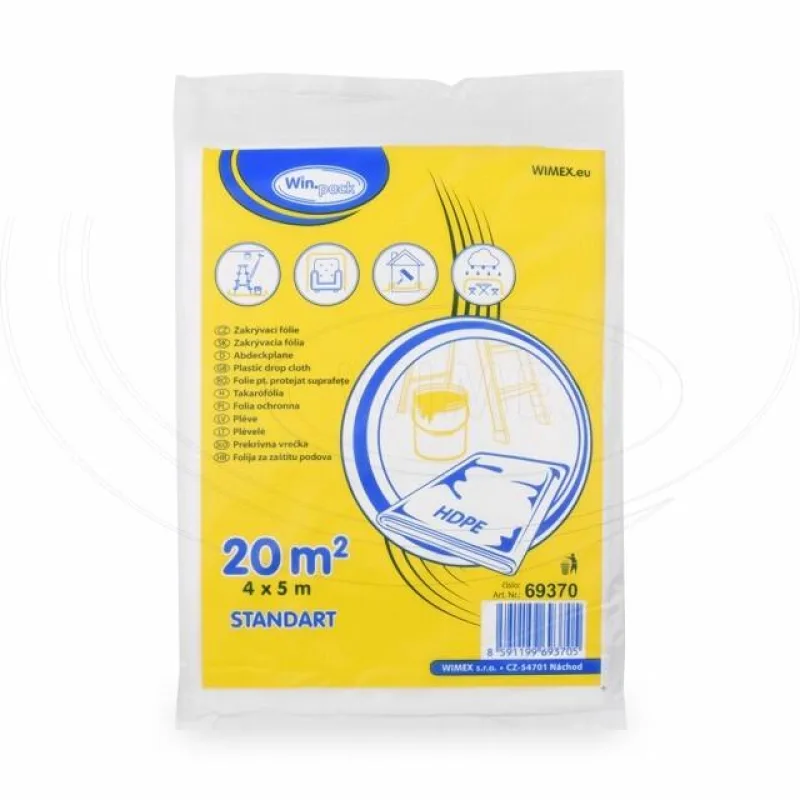 Zakrývací fólie HDPE 4 x 5 m, 6 µm [1 ks] (69370)