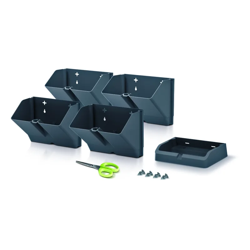Prosperplast s.r.o. Kvetináč vertikálny s nožnicami na bylinky MINI CASCADE antracit IO1W200-S433
