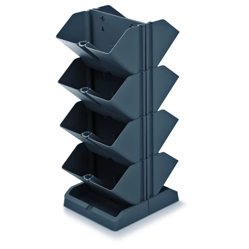 Prosperplast s.r.o. Kvetináč vertikálny s nožnicami na bylinky MINI CASCADE antracit IO1W200-S433