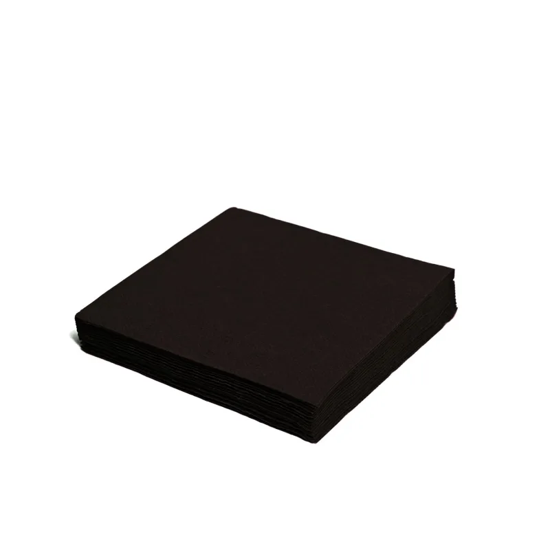 Ubrousky 2-vrstvé 24 x 24 cm černé [250 ks] (85919 - 5C)