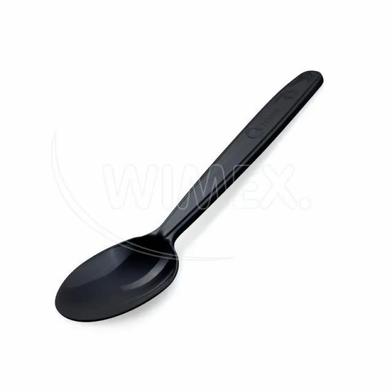 Lžíce (PP) znovu použitelné černé, 18,5 cm [50 ks] (22096-11C)