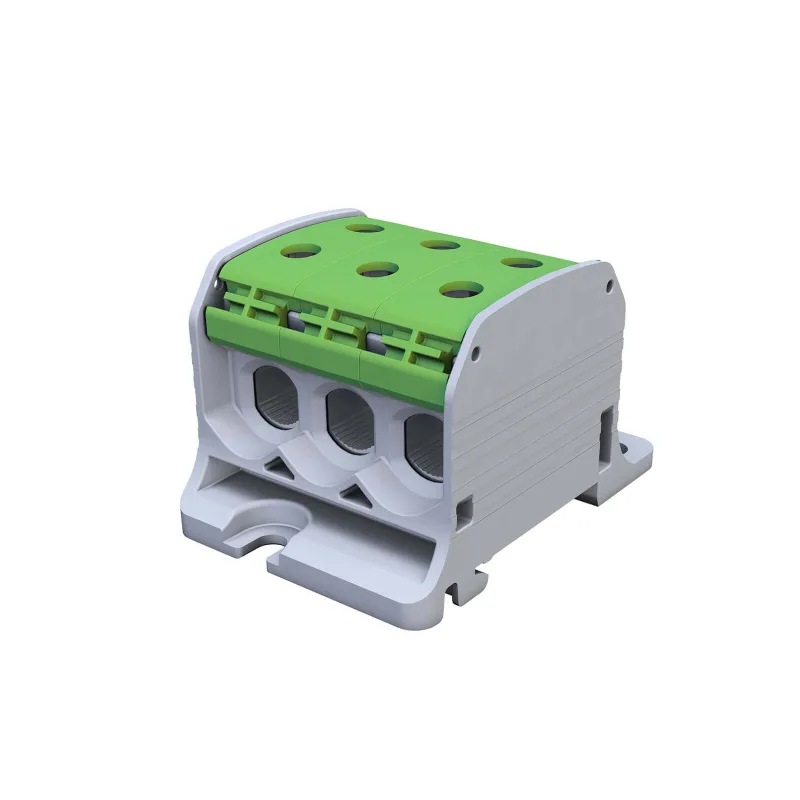 Univerzálna svorka SIMBLOCK STB 50-3 zelená Al/Cu 3x50mm2 jednopólová, 6 otvorov