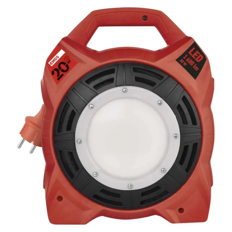 EMOS spol. s.r.o. Bubon predlžovací s 20W led reflektorom 20m/4 zásuvky kábel guma H05RR-F3G 3x1,5mm2