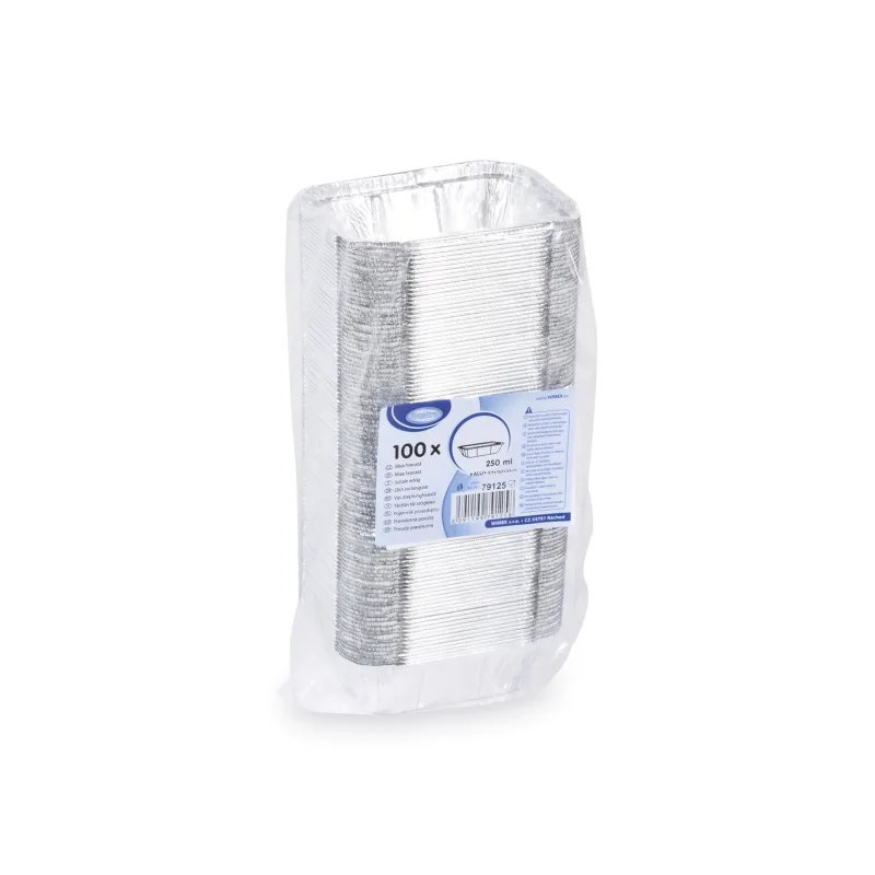 Miska hranatá ALU (250 ml) 12,9 x 10,3 x 3,4 cm [100 ks] (79125)