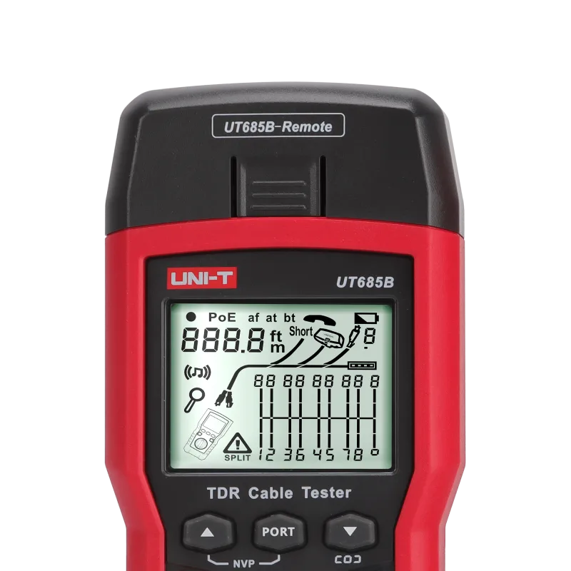 Tester UNI-T UT685B dátových a koaxiálnych káblov CAT5E, CAT6, CAT6A alebo CAT8 MIE0528