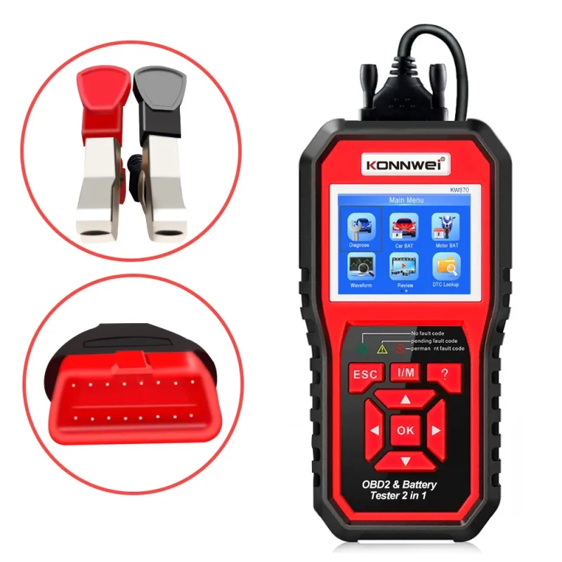 Diagnostický merač, OBD2 skener, tester batérií Konnwei KW870 autodiagnostika