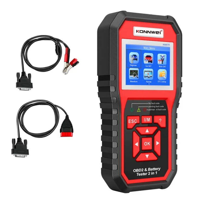 Diagnostický merač, OBD2 skener, tester batérií Konnwei KW870 autodiagnostika
