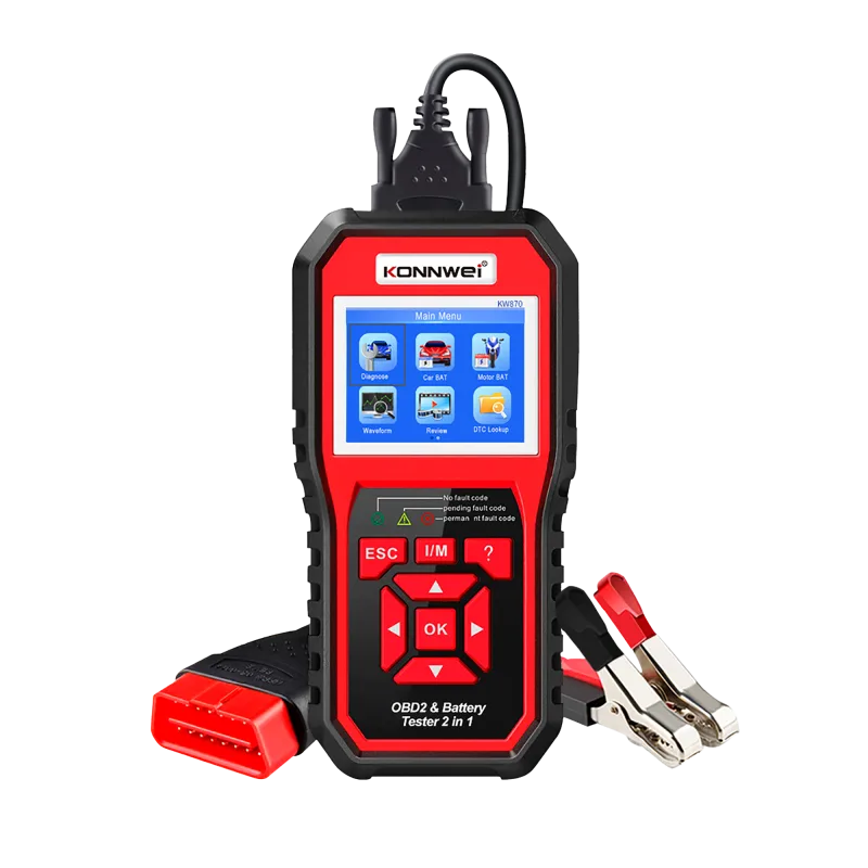 Diagnostický merač, OBD2 skener, tester batérií Konnwei KW870 autodiagnostika