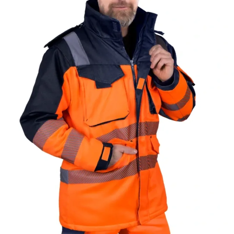 Leber&Hollman JAC WINTER reflexná zimná bunda oranžová