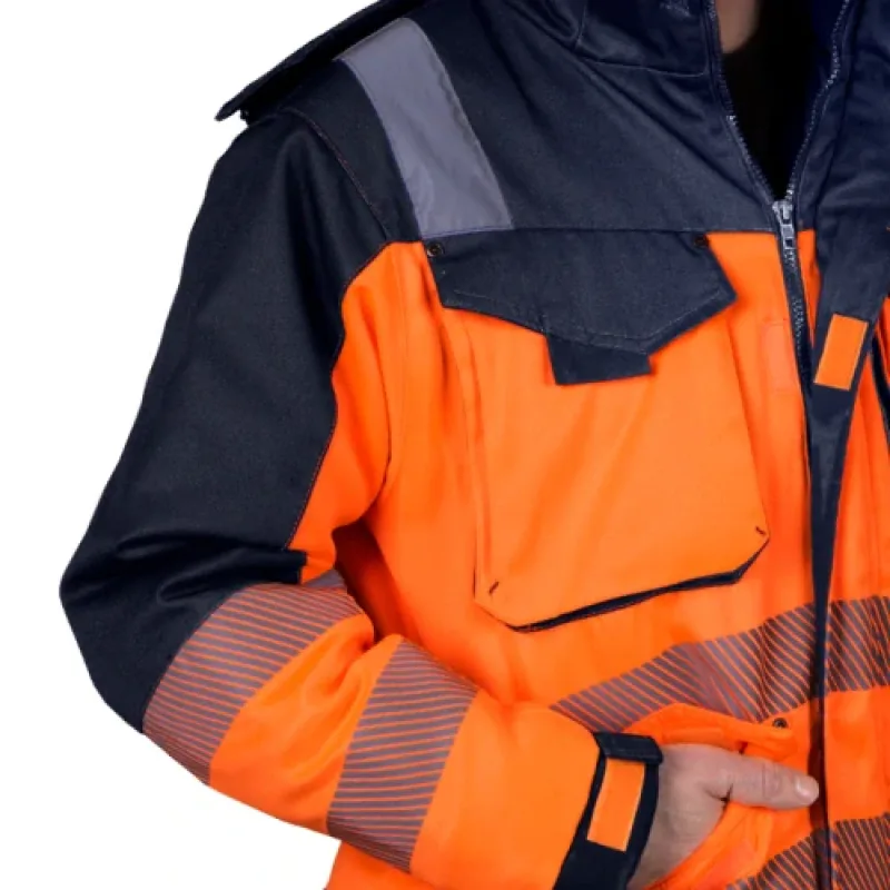Leber&Hollman JAC WINTER reflexná zimná bunda oranžová