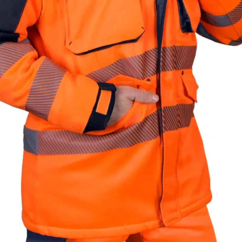 Leber&Hollman JAC WINTER reflexná zimná bunda oranžová