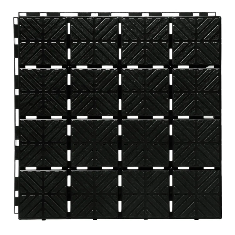 Prosperplast s.r.o. Plastové dlaždice záhradné EASY SQUARE čierna 40x40cm-balenie (9ks) 1,5m2