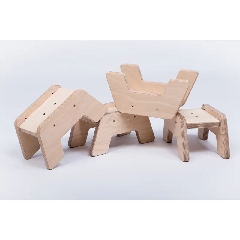 DAPAL Montessori balančná dráha Set balančných dosiek prírodných 1120 × 240 × 170 mm
