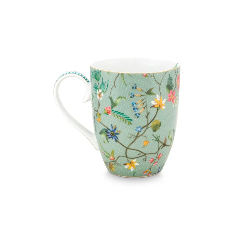 Pip Studio Jolie flowers blue sada 2 hrnečků 350ml, dárkové balení, modré
