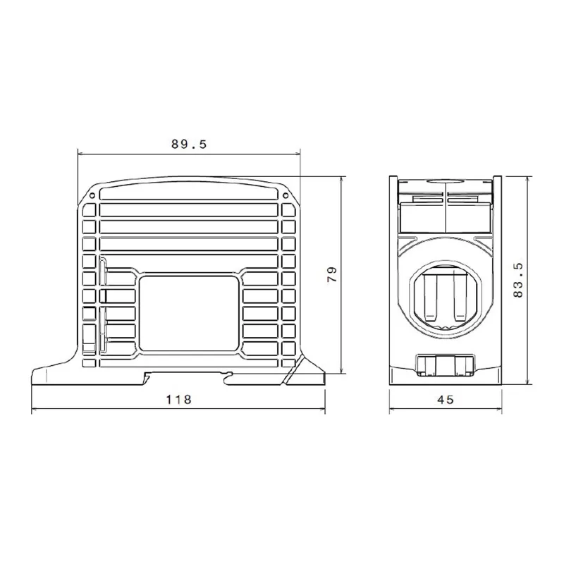Univerzálna svorka SIMBLOCK STB 300 čierna Al/Cu 1x300mm2 jednopólová, 2 otvory