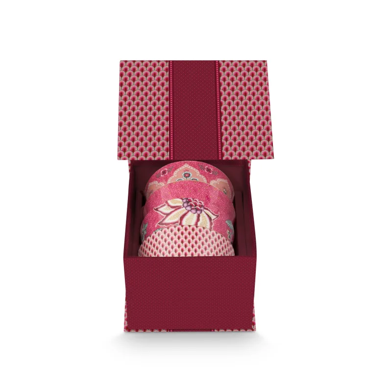 Pip Studio Flower Festival Oriental sada 4 kusů misek Ø12cm, růžová