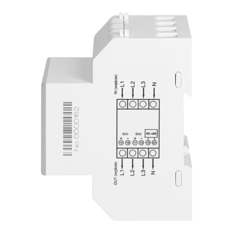 Trojfázový elektromer ORNO OR-WE-529 na DIN lištu, 100 A, port RS-485, MID, 4 moduly, PV-Ready