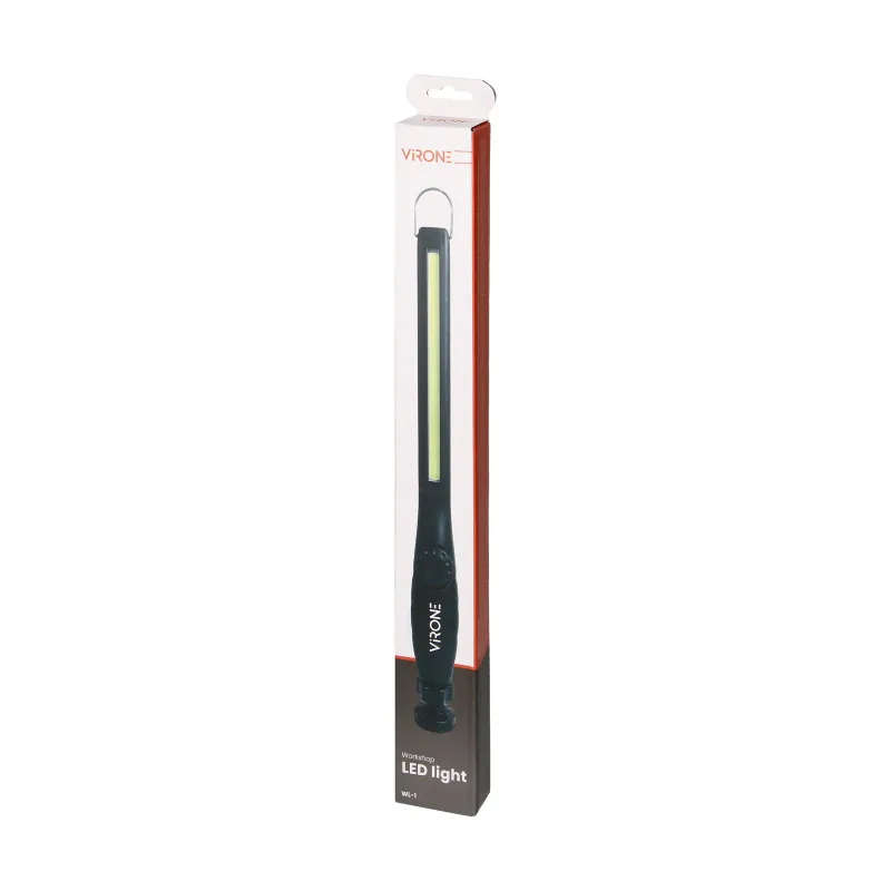 VIRONE LED dielenská baterka ( svietidlo ) 10W, 400lm, 2000mAh, stmievač, magnet, háčik