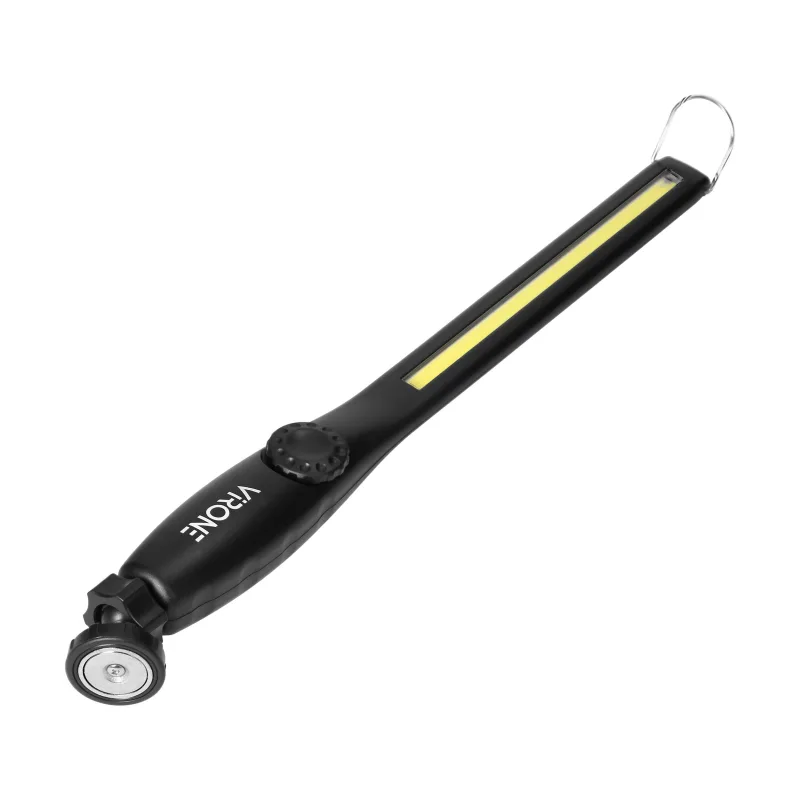 VIRONE LED dielenská baterka ( svietidlo ) 10W, 400lm, 2000mAh, stmievač, magnet, háčik
