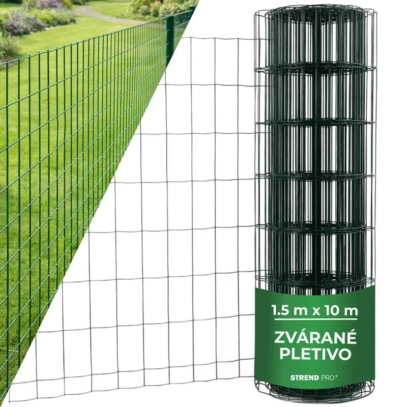 Pletivo EUROPLAST 1, 1500/100x50/2,20 mm, zelené, RAL 6005, Zn+PVC, ohradové, bal. 10 m