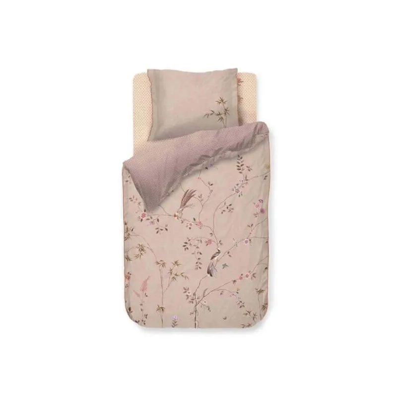 Pip Studio perkálové povlečení Bamboo Blossom béžový 140x200 + 70x90 cm