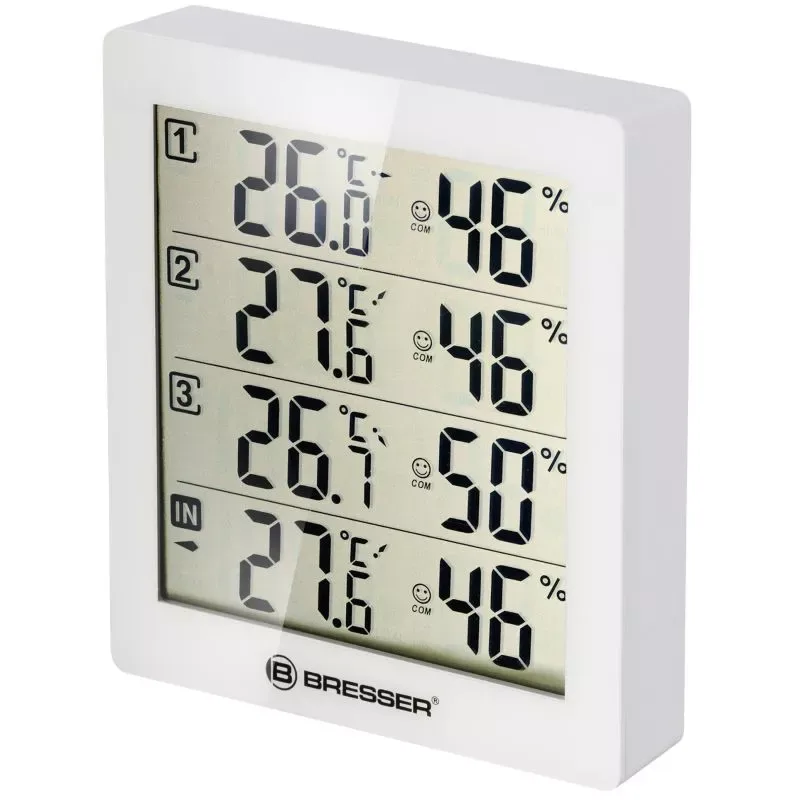 Meteostanica Bresser Temeo Hygro Quadro-biela