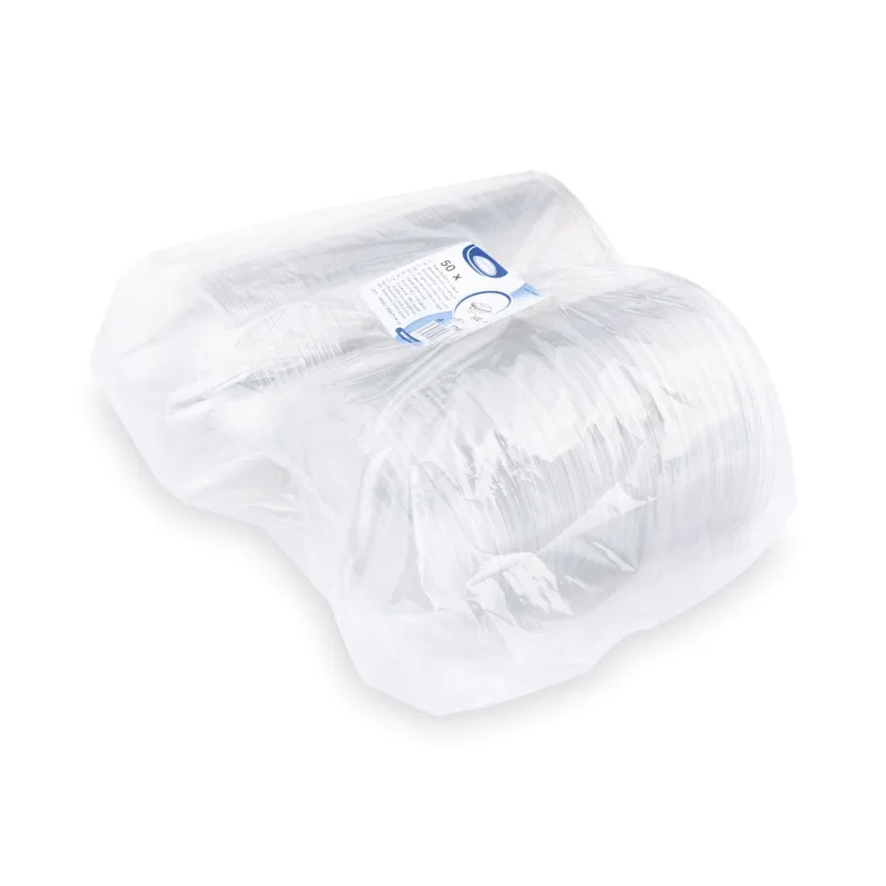 Miska kulatá průhledná s víčkem 500 ml (rPET) [50 ks] (77905)