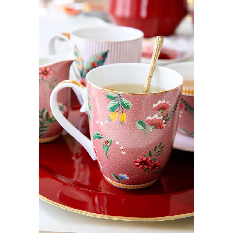 Pip Studio La Majorelle hrnek 350ml, růžový