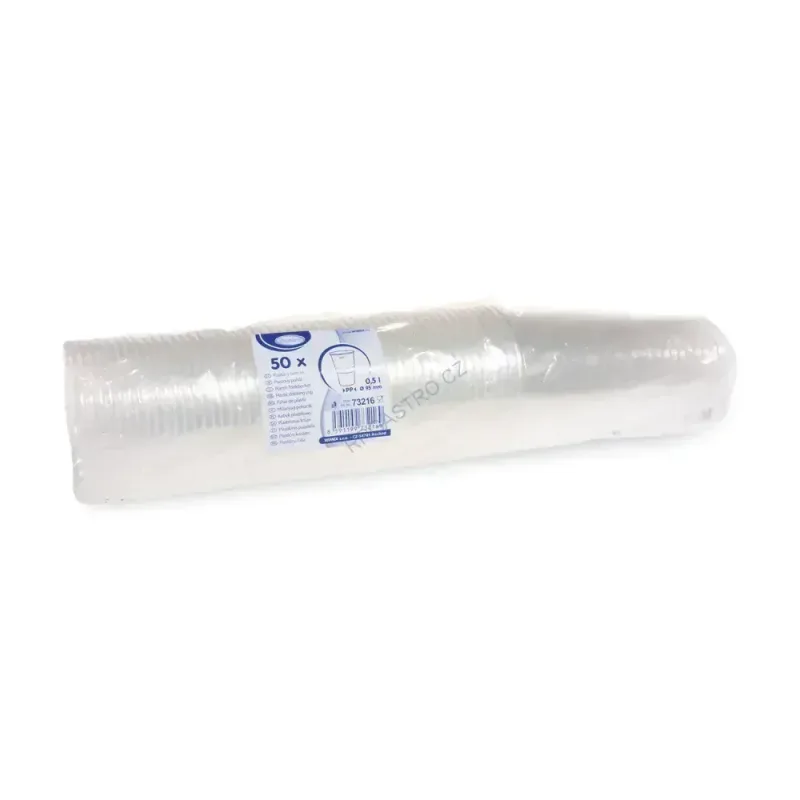 Kelímek průhledný 0,5 l -PP- (Ø 95 mm) [50 ks] (73216-11A, P7B,E63) (Kelímek na pivo průhledný 0,5 l -PP- (Ø 95 mm) [50 ks] (73216))