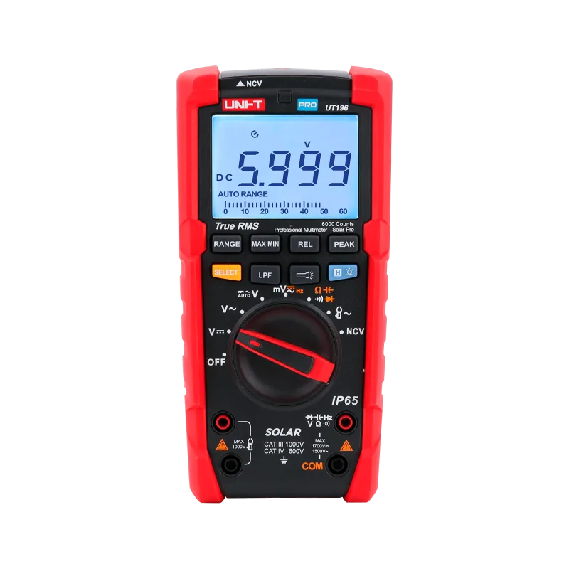 Univerzálny multimeter Uni-T UT196 1700 V AC 1500 V DC Solar PRO MIE0468