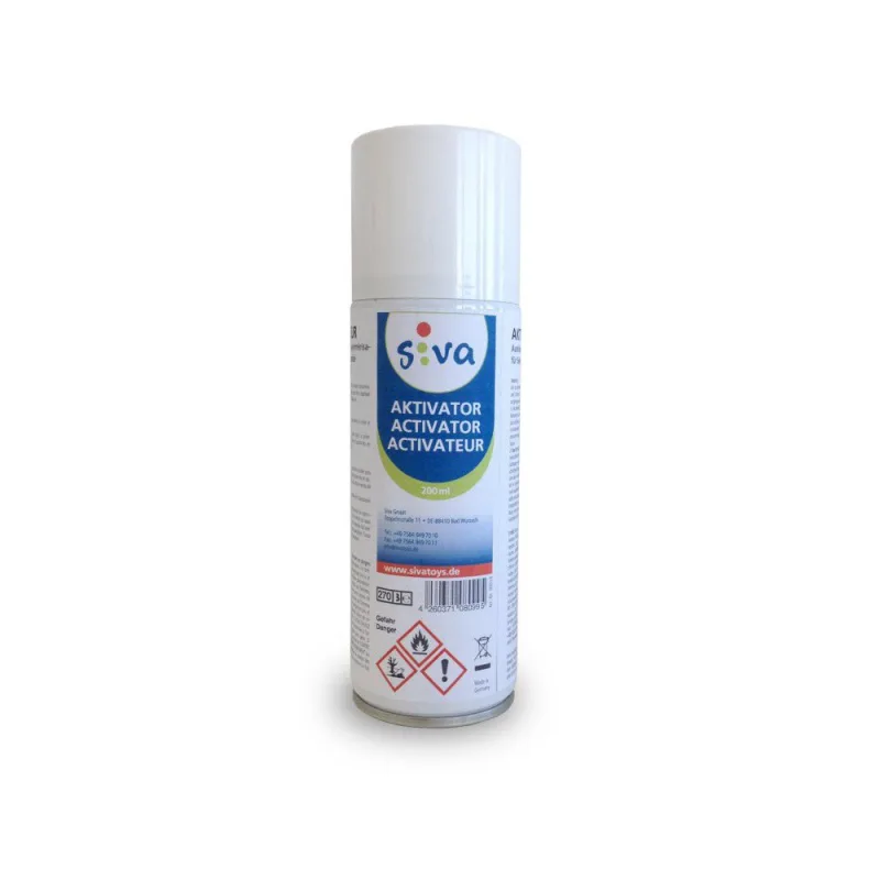 Aktivator Spray Siva 200 ml, pro rychlé zachnutí vteřinového lepidla