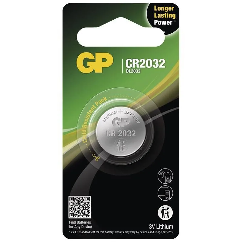 GP knoflíková baterie CR 2032 3 Volt (1ks)