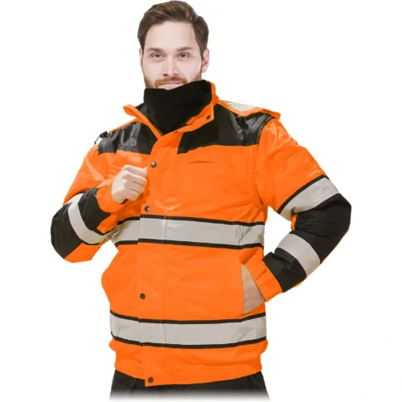 Reis MILLING PB 2v1 reflexná zateplená bunda oranžová