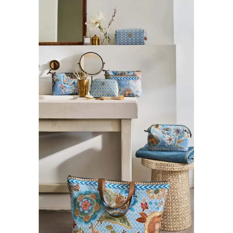 Pip Studio Coco Samba Stripe kosmetická taška, modrá