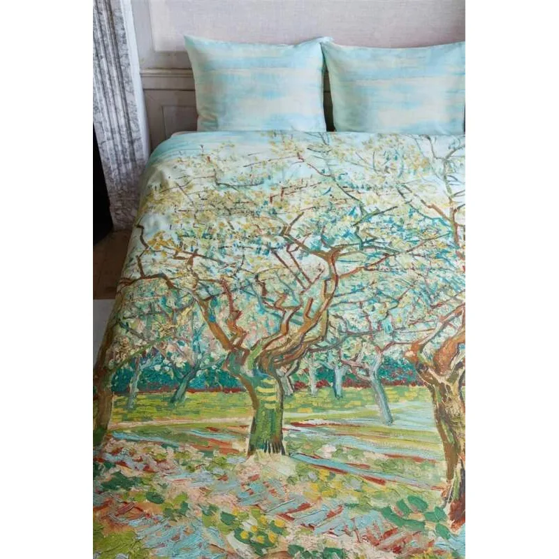 Van Gogh prodloužené povlečení Orchard Natural, 140x200/220 + 60x70, bavlněný satén 220TC, holandský typ