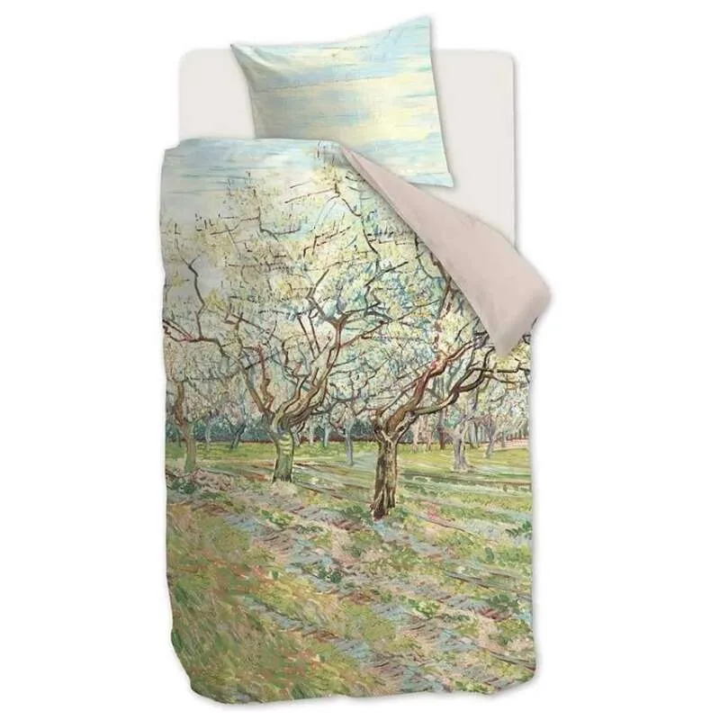 Van Gogh prodloužené povlečení Orchard Natural, 140x200/220 + 60x70, bavlněný satén 220TC, holandský typ