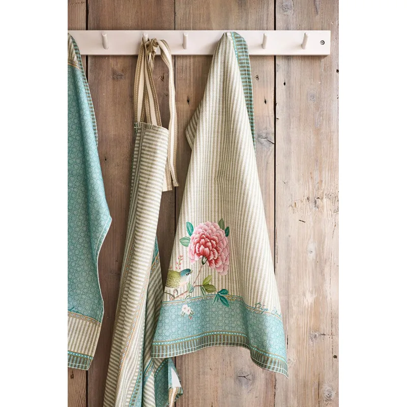 Pip Studio Blushing Birds utěrka 50x70cm, khaki