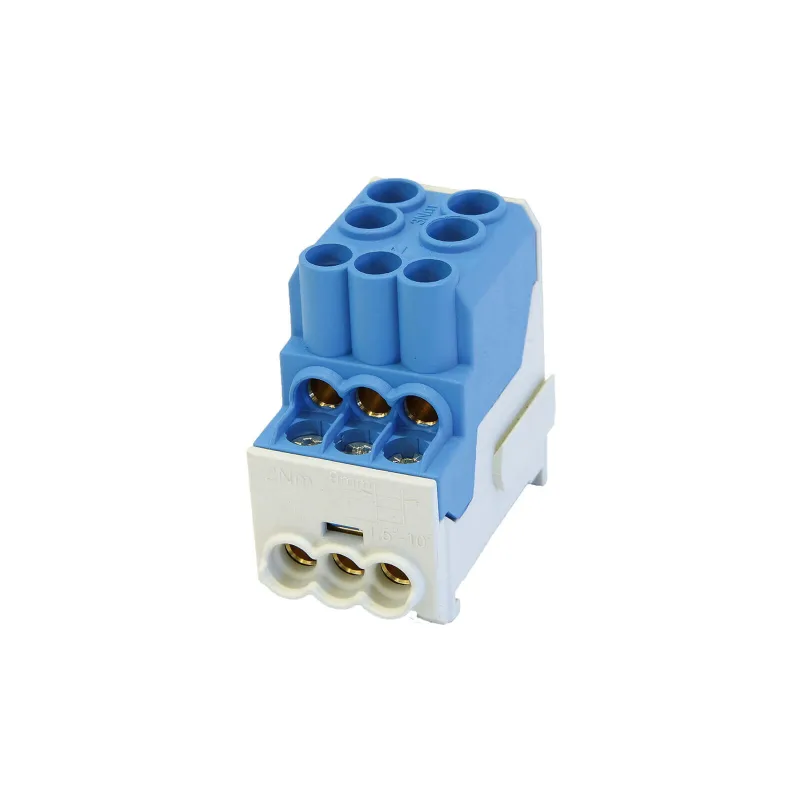 SIMBLOCK Rozbočovacia svorka 25mm2 SDB 100 modrá Al/Cu vstup 2x25mm2 výstup 6x10mm2