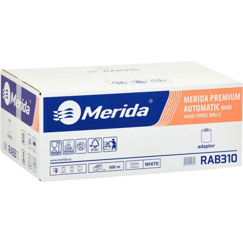 Merida RAB310 PREMIUM 3V papierové uteráky biele 6 ks