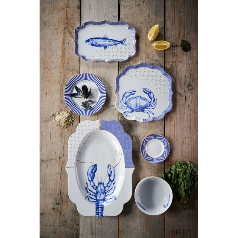 Pip Studio miska Royal Yerseke ø 15cm, bílo-modrá