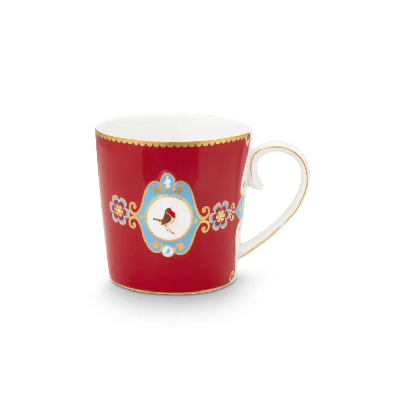 Pip Studio Love Birds hrnek 225ml, červený