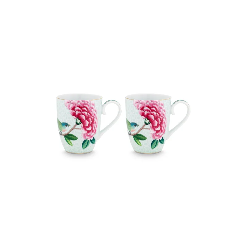 Pip Studio Blushing Birds sada 2 hrnků 350ml, bílá