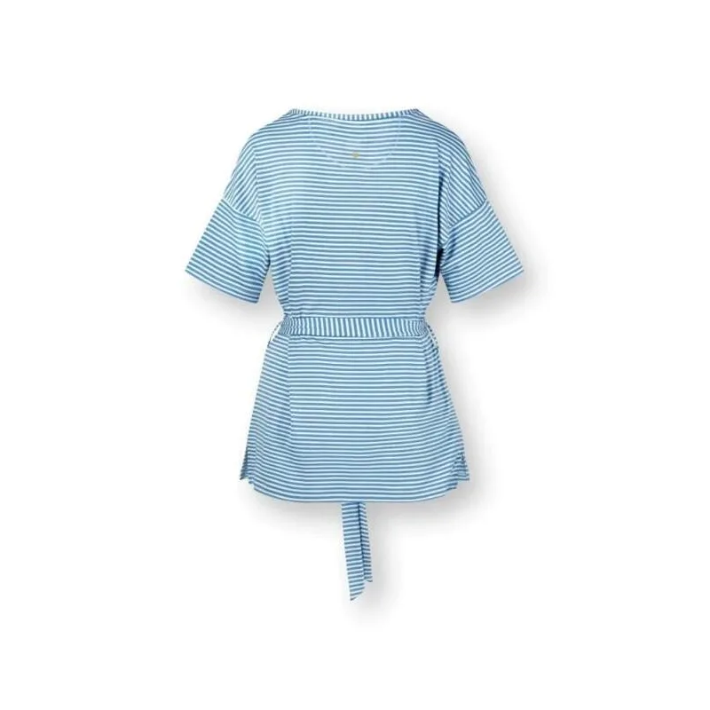 Pip Studio triko s krátkým rukávem Tonya Little Sumo Stripe, modré