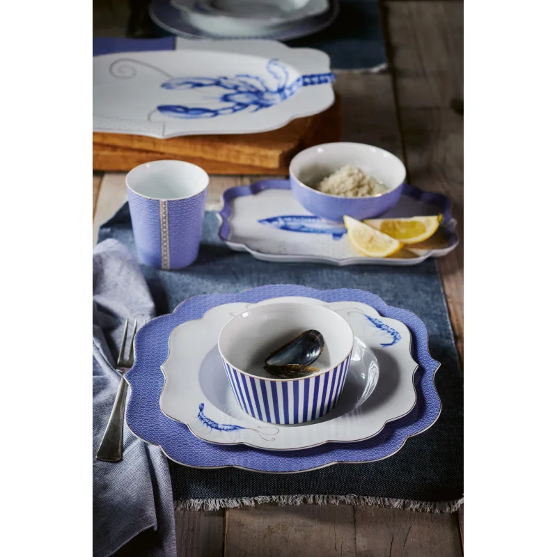 Pip Studio Royal Yerseke hluboký talíř Ø23,5cm, bílo-modrá