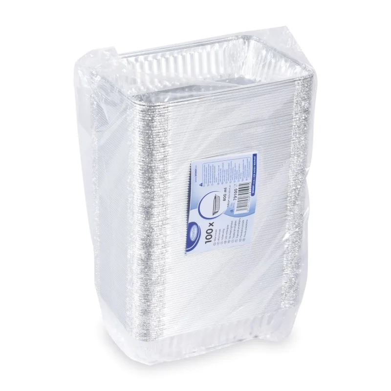 Mísa na těstoviny hranatá ALU (800 ml) 20,3 x 13,5 x 4 cm [100 ks] (79100)
